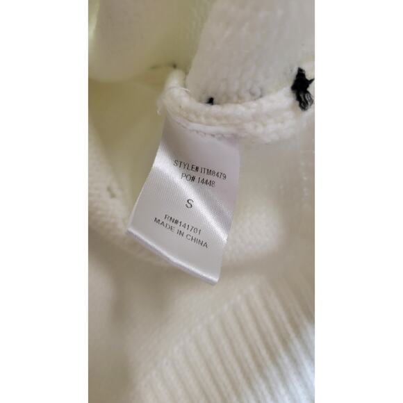 143 Story Distressed Smiley Face Sweater Small - Picture 5 of 7